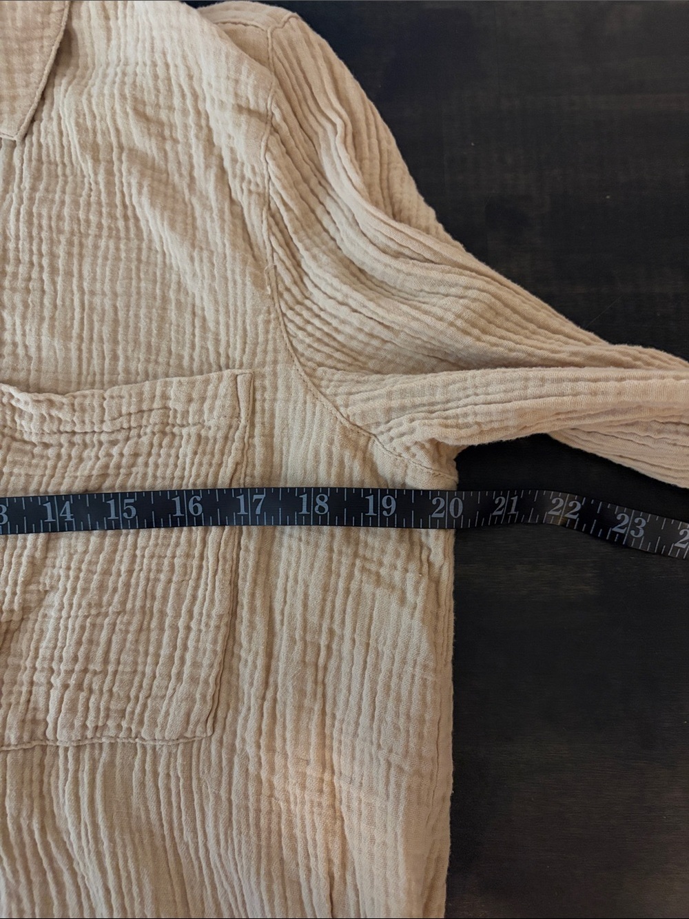 Magaschoni Tan Gauze Organic Cotton Button Down Shirt Dress MIDI Size Large - Picture 5 of 6